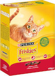 Purina Friskies Hrană Uscată pentru Pisici Adulte cu Carne de vită / Pui / Ficat 0.4kg