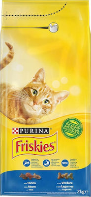 Purina Friskies Adult Суха храна за възрастни котки с Риба тон / Зеленчуци 2кг