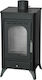 Agorastos ΣΑ-40 Stahl Holzofen 11kW Schwarz