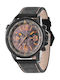 Timberland Campton Watch Chronograph Battery with Black Leather Strap