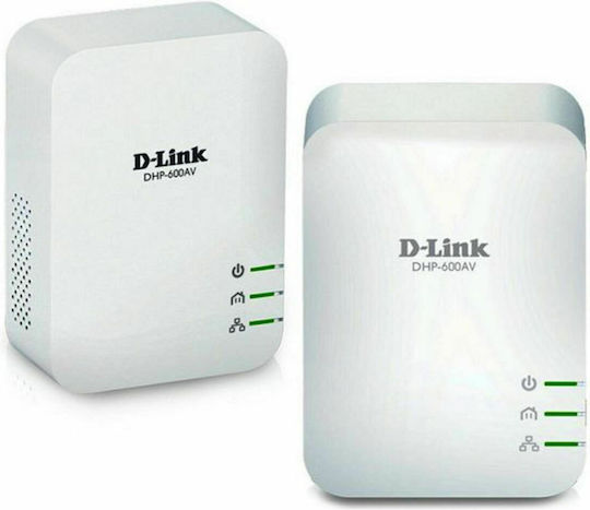 D-Link DHP-601AV Powerline Двойно Комплект за Жична Връзка и Порт Гигабитов Ethernet