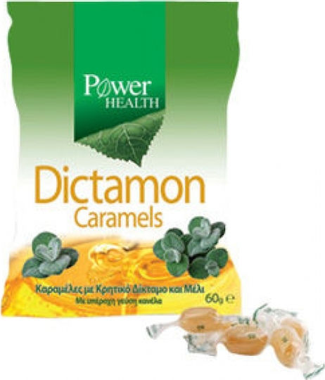Power Health Dictamon Καραμέλες για Ξηρό Βήχα χωρίς Γλουτένη Κανέλα 60gr 15τμχ