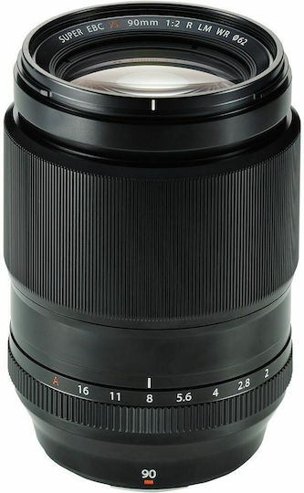 Fujifilm Crop Φωτογραφικός Φακός Fujinon XF 90mm F2 R LM WR Telephoto για Fujifilm X Mount Μαύρος