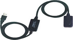 04.001.0323 USB 2.0 USB-A Masculin în USB-A Feminin 20m