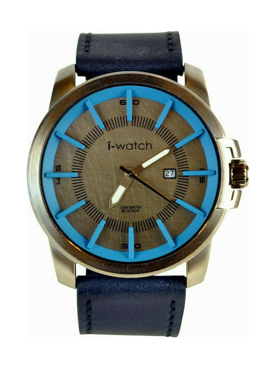 i-Watch Watch Battery with Blue Leather Strap 5271.C2