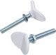 Reer Adaptor pentru ușă de protecție cu șuruburi din Metal în Culoare Alb 2buc