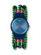 Swatch Amukta Multicolour Crystals Bracelet Watch with Fabric Strap