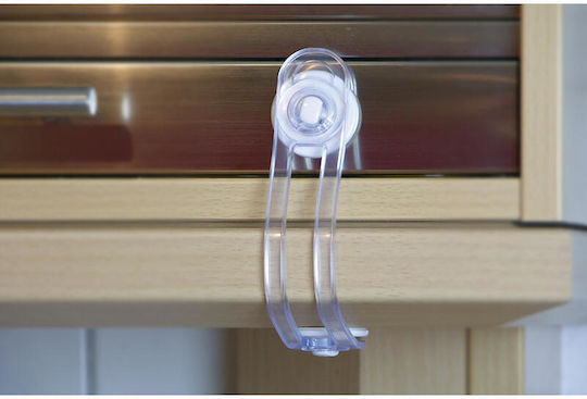 Olympia Cabinet & Drawer Lock with Sticker made of Plastic in White Color 18x3.5cm 1pcs