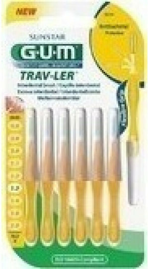 GUM 1514 Interdental Brushes 1.3mm Yellow 6pcs
