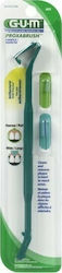 GUM Proxabrush Handle Handle with Interdental Brush Refills Green 1pcs