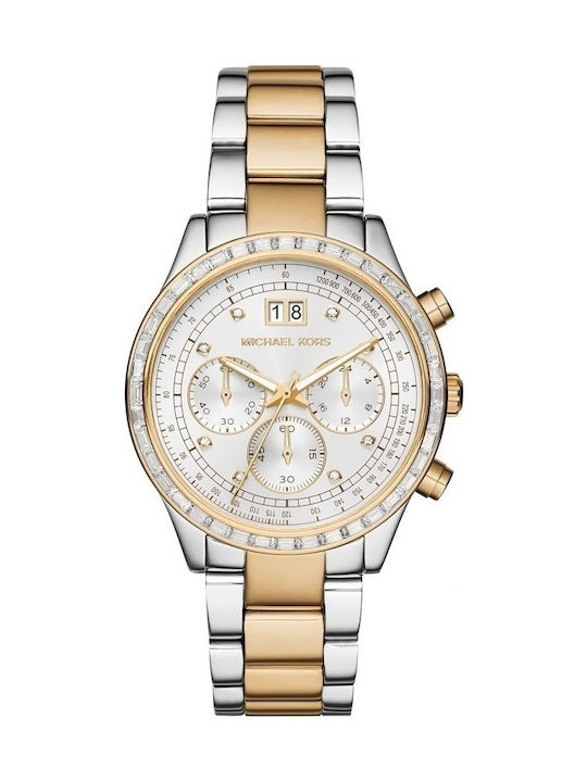 Michael Kors Brinkley Uhr Chronograph mit Gold Metallarmband