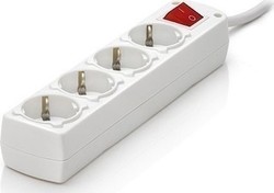 SAS Power Strip with Surge Protection 3 Positions with Switch and Cable 5m