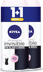 Nivea Invisible For Black & White Clear Anti-perspirant Αποσμητικό 48h σε Roll-On 2x50ml