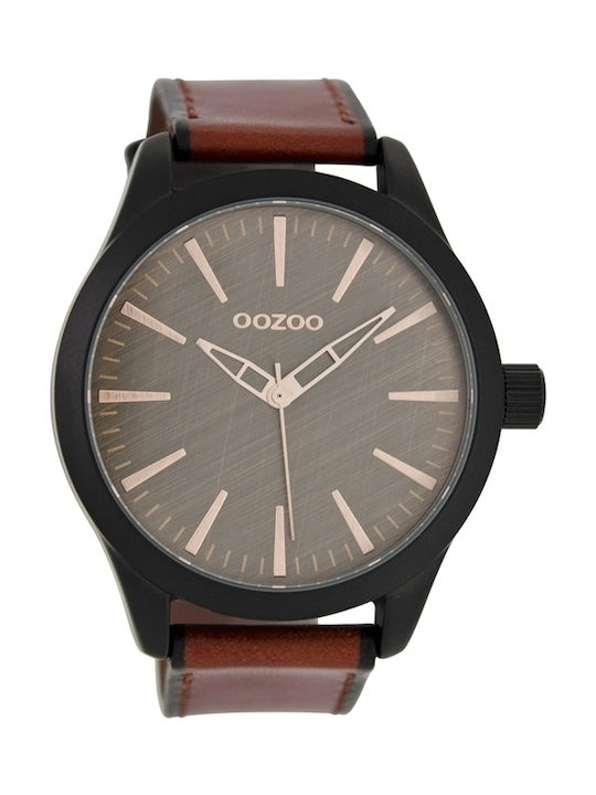 Oozoo Uhr mit Braun Lederarmband C7427