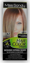 Miss Sandy Hair Color Cream 6/7 Καστανό Σοκολατί 60ml