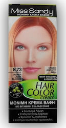 Miss Sandy Hair Color Cream 8/73 Ξανθό Ανοιχτό Μελί 60ml