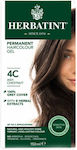 Herbatint Permanent Haircolor Gel 4C Καστανό Σταχτί 150ml