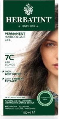 Herbatint Permanent Haircolor Gel Vopsea de Păr fără amoniac 7C Blond cenușiu 150ml