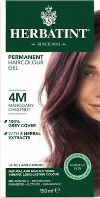 Herbatint Permanent Haircolor Gel Set Hair Dye no Ammonia 4M Castanos Maoni 150ml