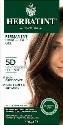 Herbatint Permanent Haircolor Gel 5D Καστανό Ανοικτό Χρυσαφί 150ml