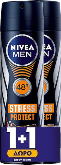 Nivea Men Stress Protect Anti-perspirant Deodorant 48h In Spray 2x150ml