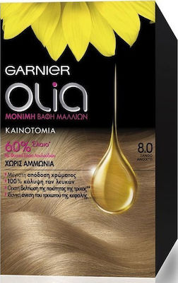 Garnier Olia Set Haarfarbe kein Ammoniak 8.0 Blond Light 60gr