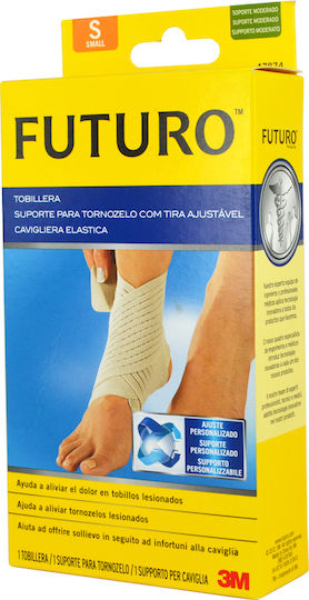 Futuro Wrap Around Ankle Support Elastic Ankle Brace with Straps in Beige color