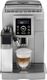 De'Longhi Ecam Mașină automată de cafea espresso 1450W Presiune 15bar pentru cappuccino cu râșniță Argint