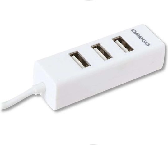 Omega OUH243 USB 2.0 3 Port Hub White