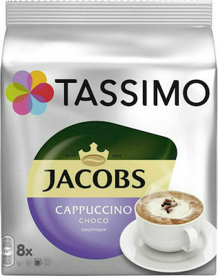 Tassimo Jacobs Cappuccino Choco Cappuccino Capsule Compatible with Tassimo Machines 8pcs