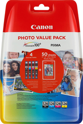 Canon CLI-526 Pachet Photo Value cu 4 Cartușe d...