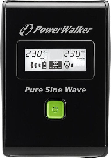 PowerWalker BASIC VI 650 SB UPS | Sistema Alimentazione Interattiva 650 VA / 360 W, 2 Uscite, Protezione PC
