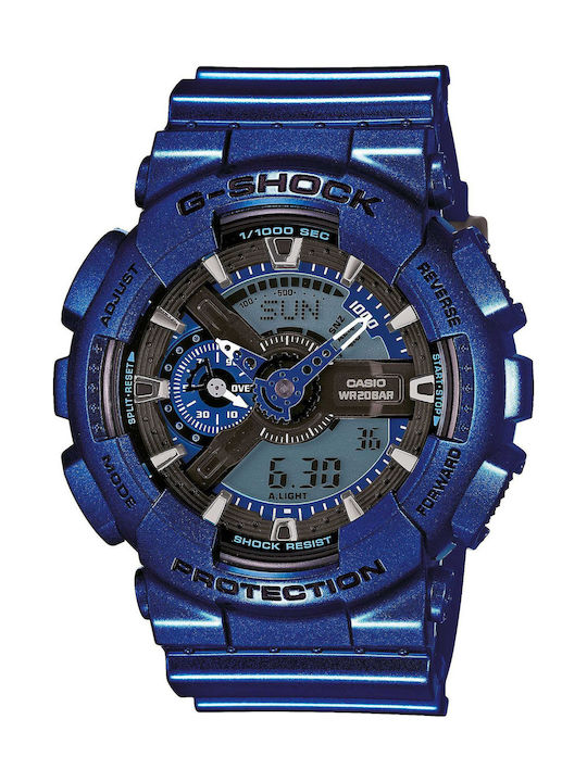 Casio G-Shock Digital Ceas Cronograf Baterie cu Albastru Curea de cauciuc