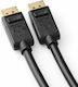 Powertech Cable DisplayPort male - DisplayPort male 2m Black (CAB-DP002)