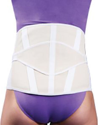Vita Orthopaedics Elastic Back Brace for Pain Relief with Stays Height 27cm White