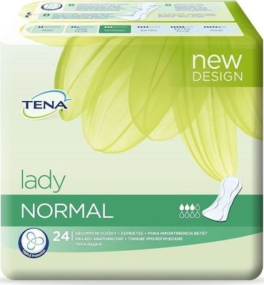 Tena Lady Normal Γυναικείες Σερβιέτες Ακράτειας Κανονικής Ροής 3 Σταγόνες 24τμχ