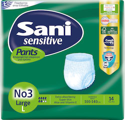 Sani Sensitive Πάνες Βρακάκι Large 14τμχ