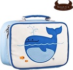 Beatrix Food Bag Whale School Insulated Hand Lunch Bag Light Blue 19 x 10 x 25cm