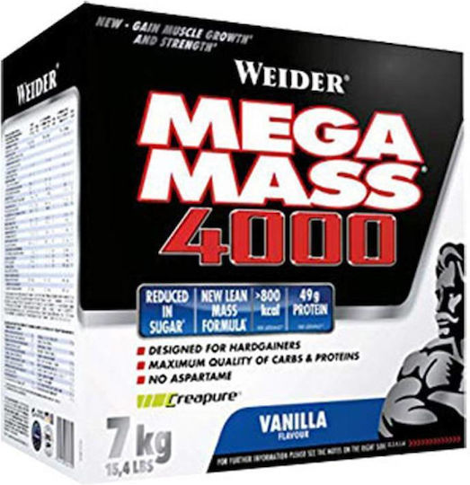 Weider Mega Mass 4000 mit Kreatin & Geschmack Vanille 7kg