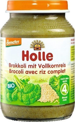 Holle Буркан за бебешка храна Broccoli With Rice без глутен за 4m+ 190гр