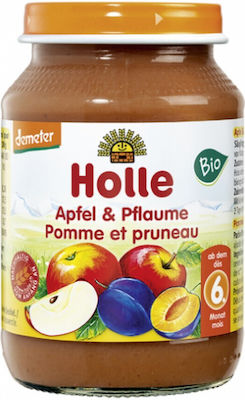 Holle Cremă de fructe Μήλο & Δαμάσκηνο Fără gluten pentru 6m+ 190gr