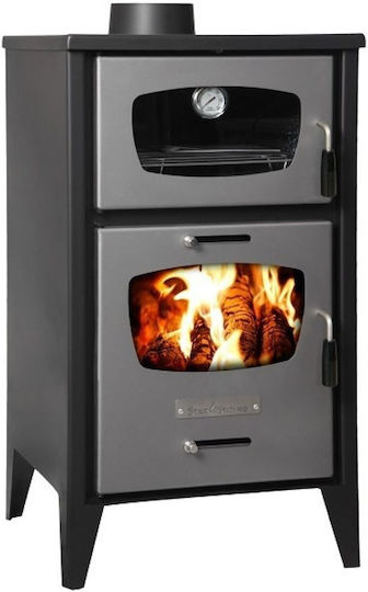 Starstoves Μεταλλική Ξυλόσομπα με Φούρνο 14kW Μαύρη
