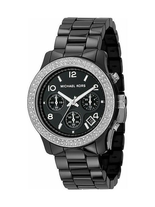 Michael Kors Uhr Chronograph mit Schwarz Keramikarmband