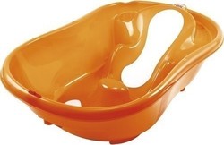 OK Baby Babybadewanne Onda 4 mit Thermometer Orange