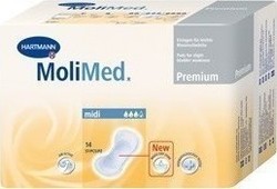 Hartmann MoliMed Premium Midi Sanitary Pads for Heavy Flow 3 Drops 14pcs