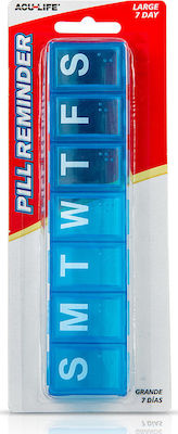 Acu-Life Wöchentlich Pill Organizer with 7 Compartments in Blau color 300B 1Stück