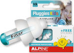 Alpine Pluggies Kids Παιδικές Ωτοασπίδες Σιλικόνης 2τμχ σε Μπλε Χρώμα 111.31.150