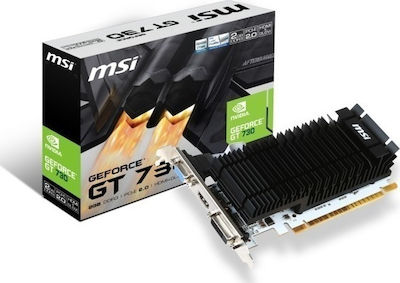 MSI GeForce GT 730 2GB GDDR3 Low Profile Κάρτα Γραφικών