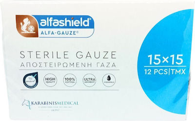 Alfashield Sterile Gauze Pads 15x15cm 12pcs