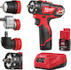 Milwaukee M12 BDDX SET-202C Drill Driver Battery 12V 2x2Ah 4933447836